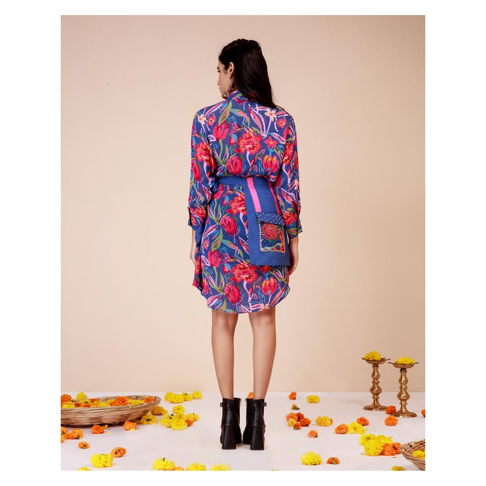 LABEL NIYAMI Rose Waist Harness Mini Dress