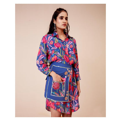 LABEL NIYAMI Rose Waist Harness Mini Dress