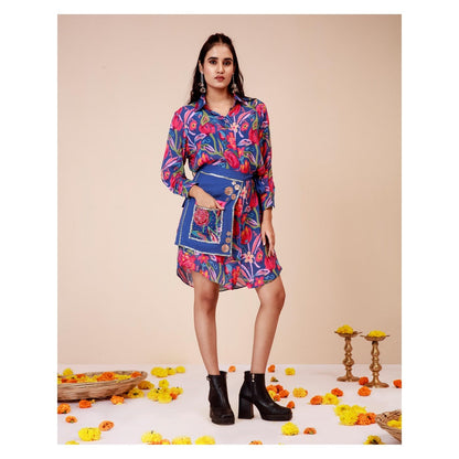 LABEL NIYAMI Rose Waist Harness Mini Dress