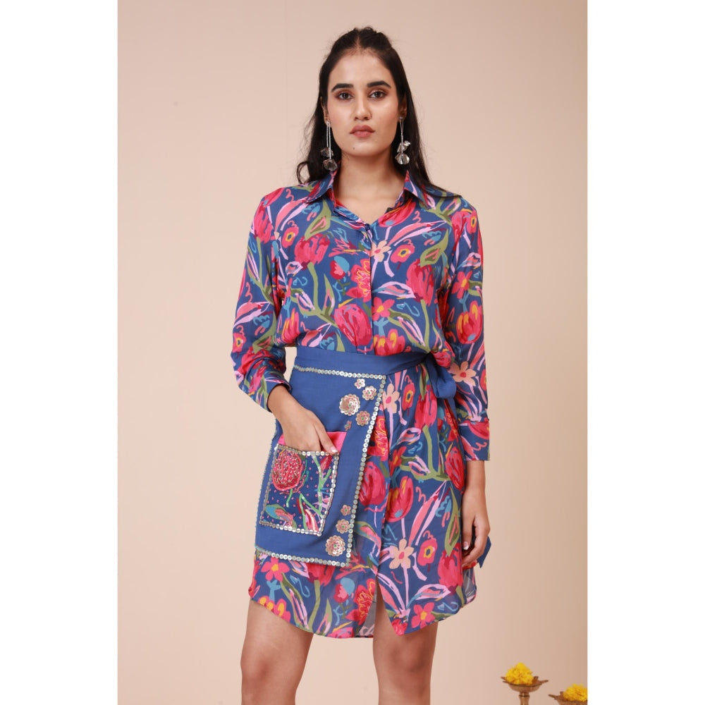 LABEL NIYAMI Rose Waist Harness Mini Dress