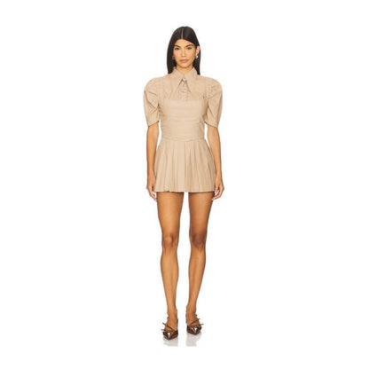 La Fuori Alena Pleated Mini Dress