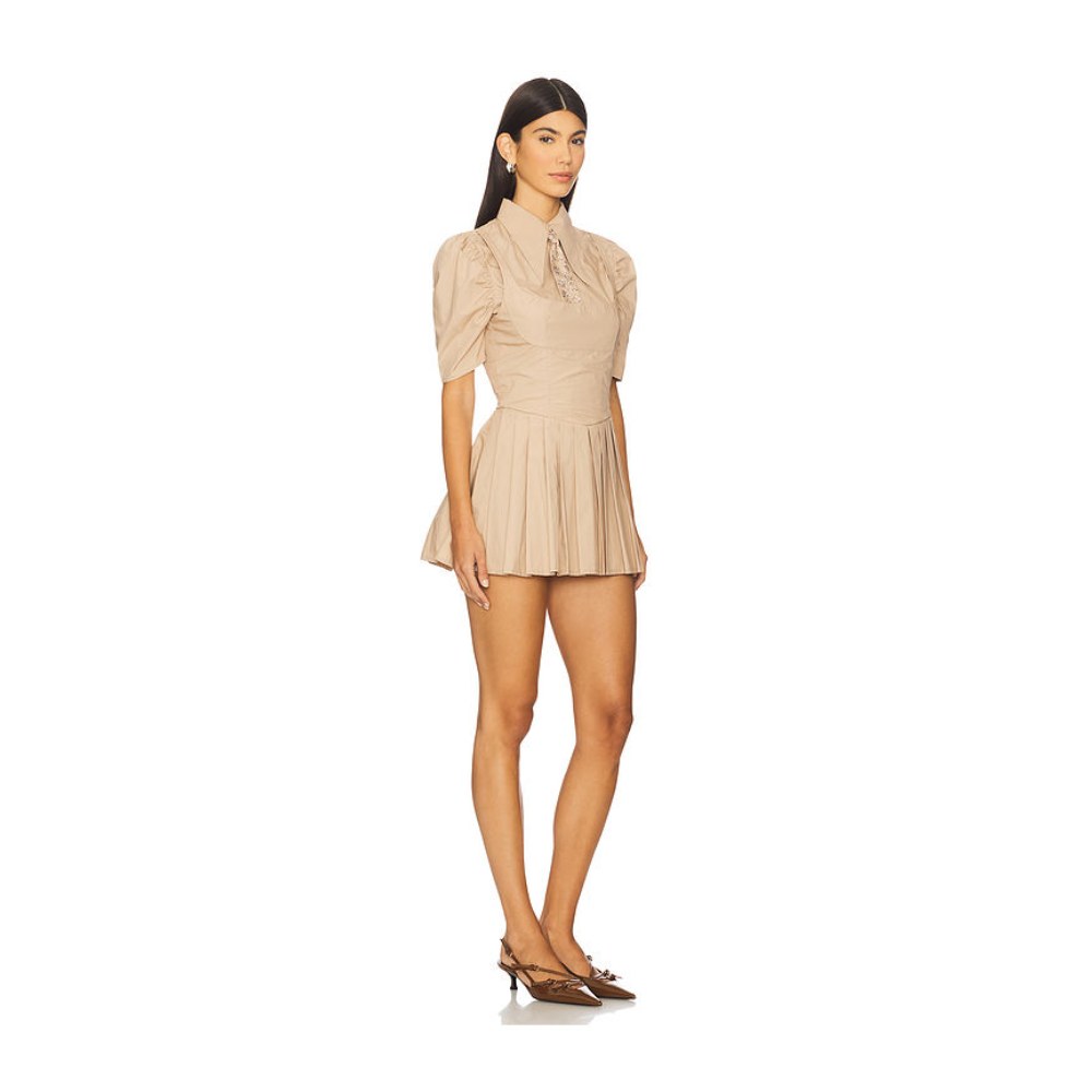 La Fuori Alena Pleated Mini Dress