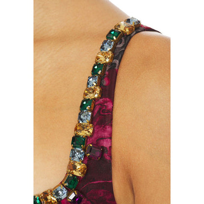 La Fuori Burgundy Garden Jewel Dress