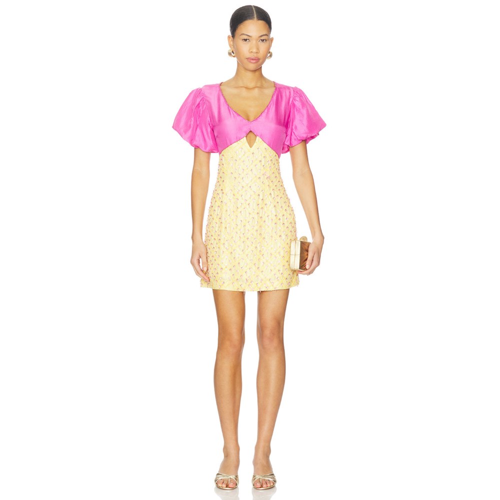 La Fuori Lime Candy Mini Dress