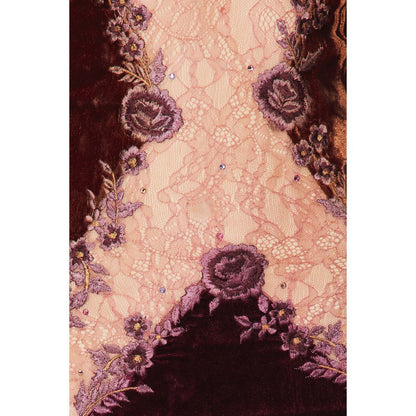 La Fuori Julia Purple Lace Slip Dress