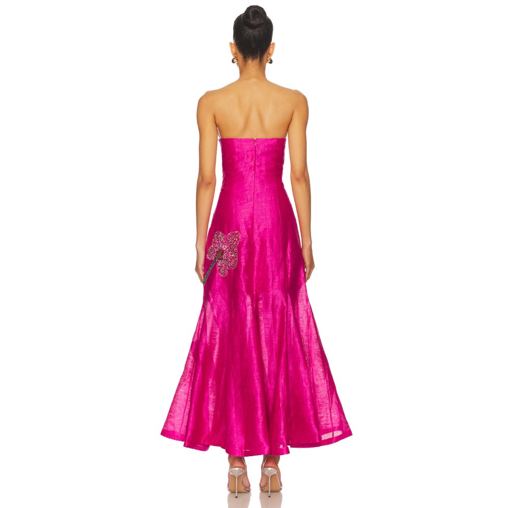 La Fuori Orchid Embroidered Gown