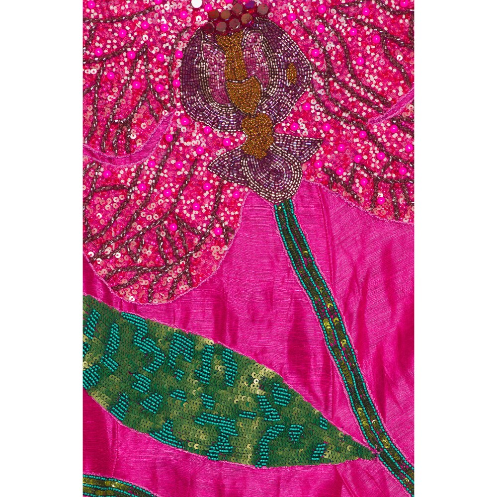 La Fuori Orchid Embroidered Gown