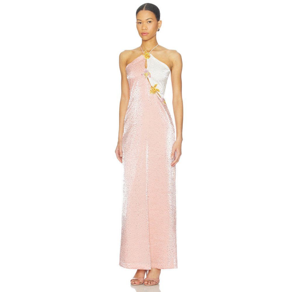 La Fuori Pink Ditsy Polka Dress