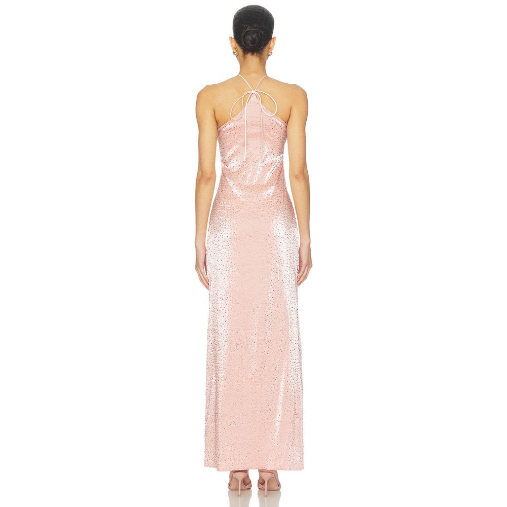 La Fuori Pink Ditsy Polka Dress