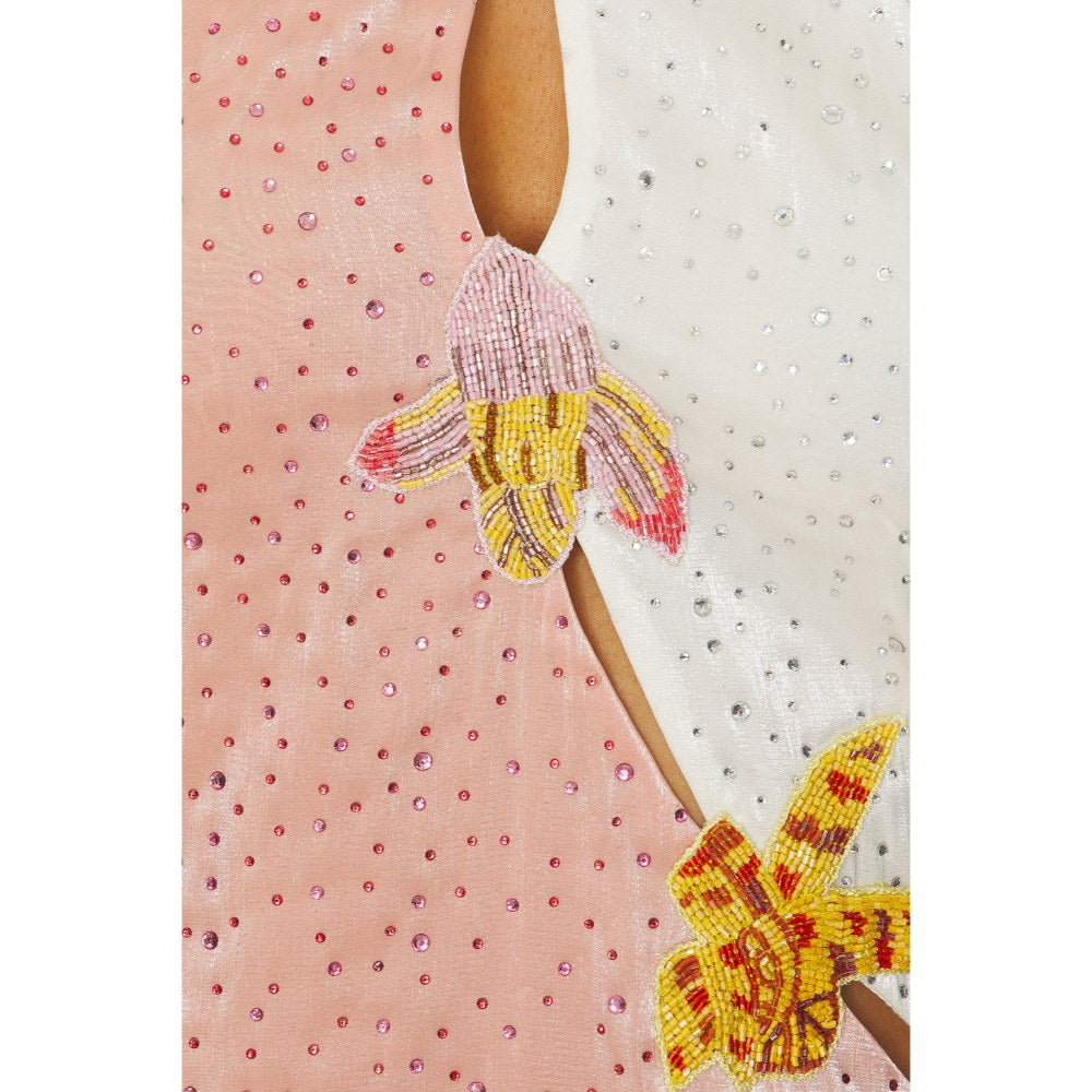 La Fuori Pink Ditsy Polka Dress