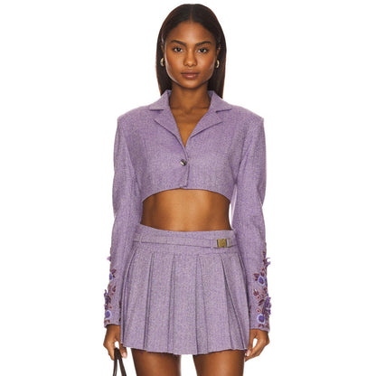 La Fuori Georgiana Tweed Mini Jacket