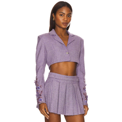 La Fuori Georgiana Tweed Mini Jacket