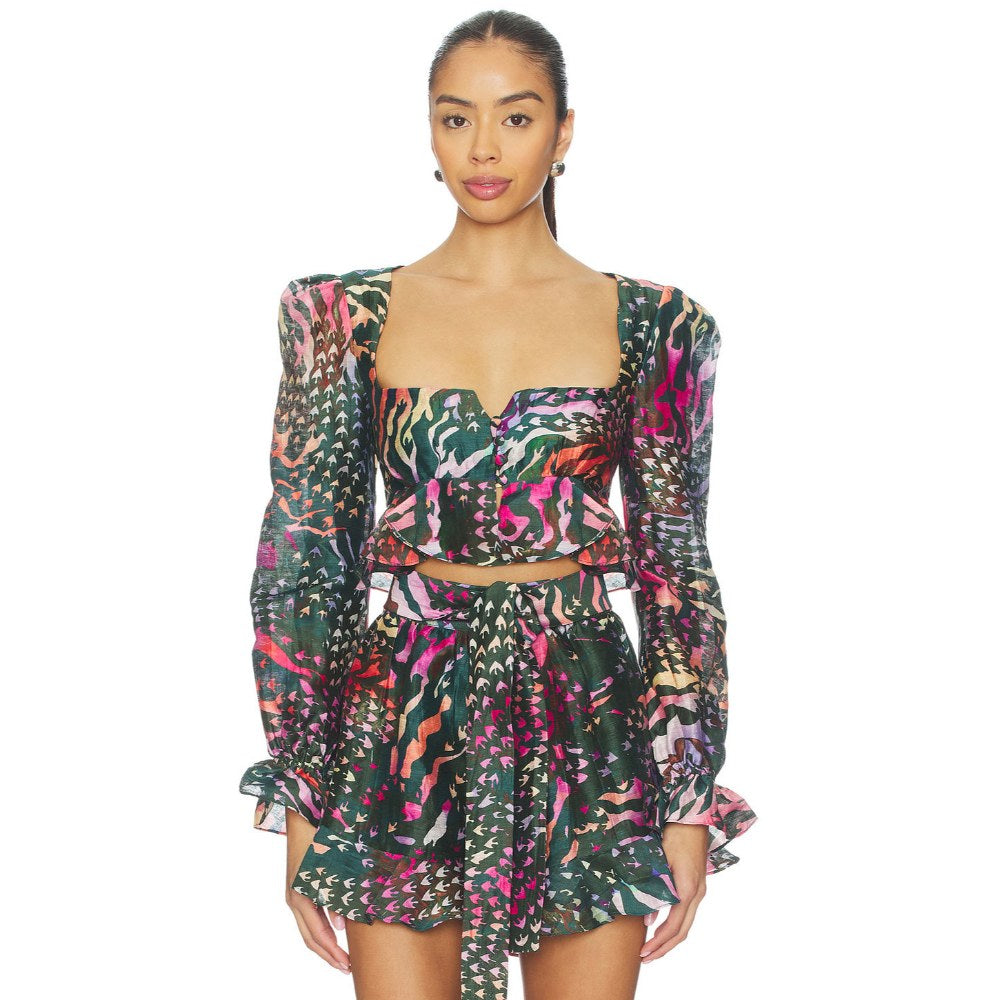 La Fuori Graphic Jungle Top