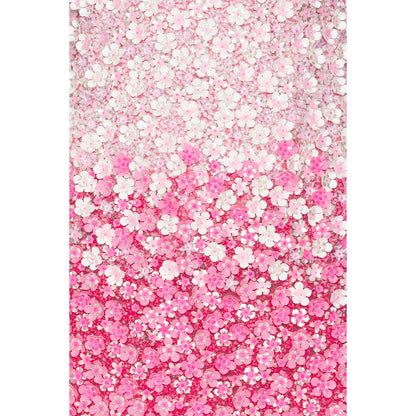 La Fuori Pink Petal Ombre Embroidered Dress