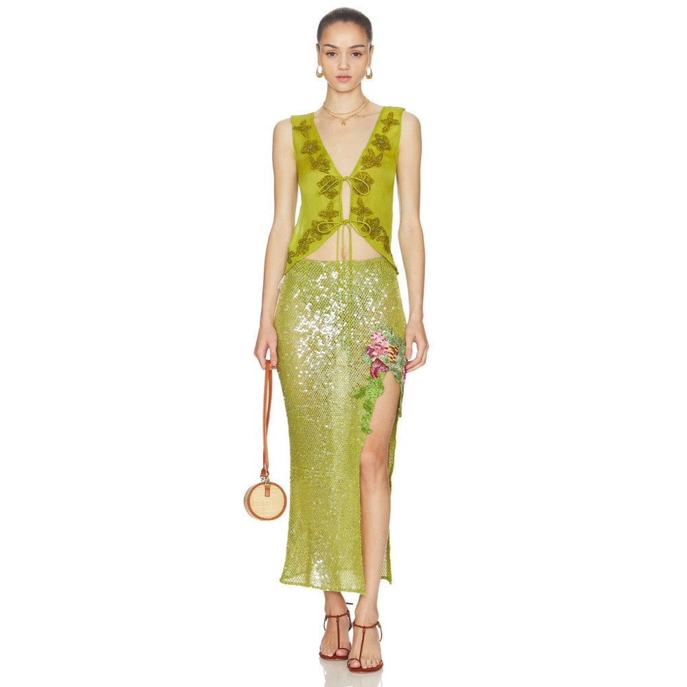 La Fuori Fresh Fern Green Skirt