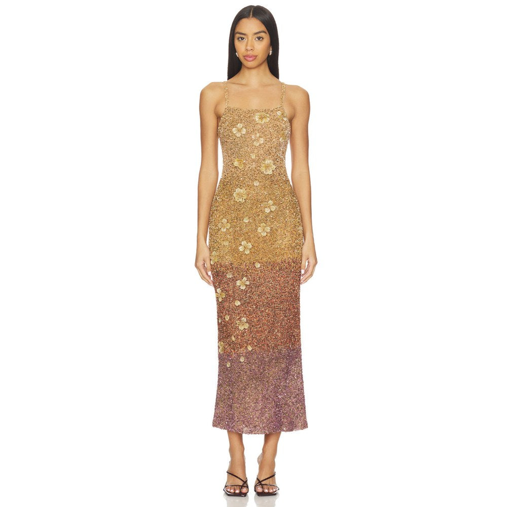 La Fuori Alessia Sovereign Ombre Midi Dress