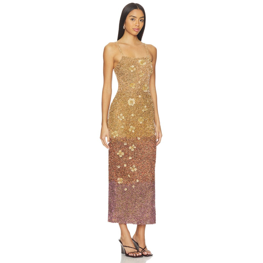 La Fuori Alessia Sovereign Ombre Midi Dress