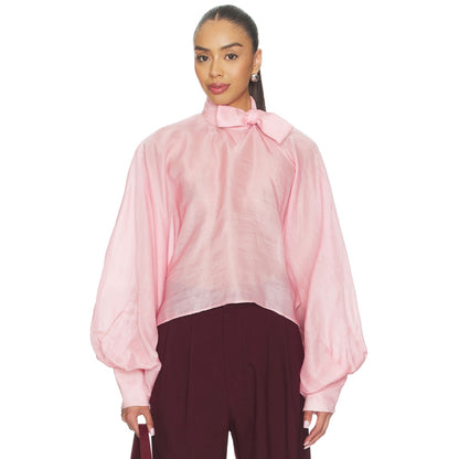 La Fuori Petal Pink Tie-up Top