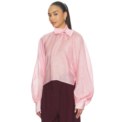 La Fuori Petal Pink Tie-up Top