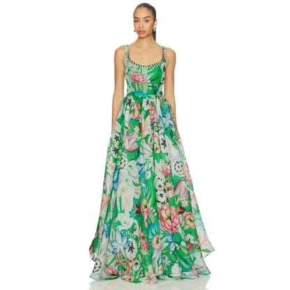 La Fuori Tropical Rhapsody Printed Gown