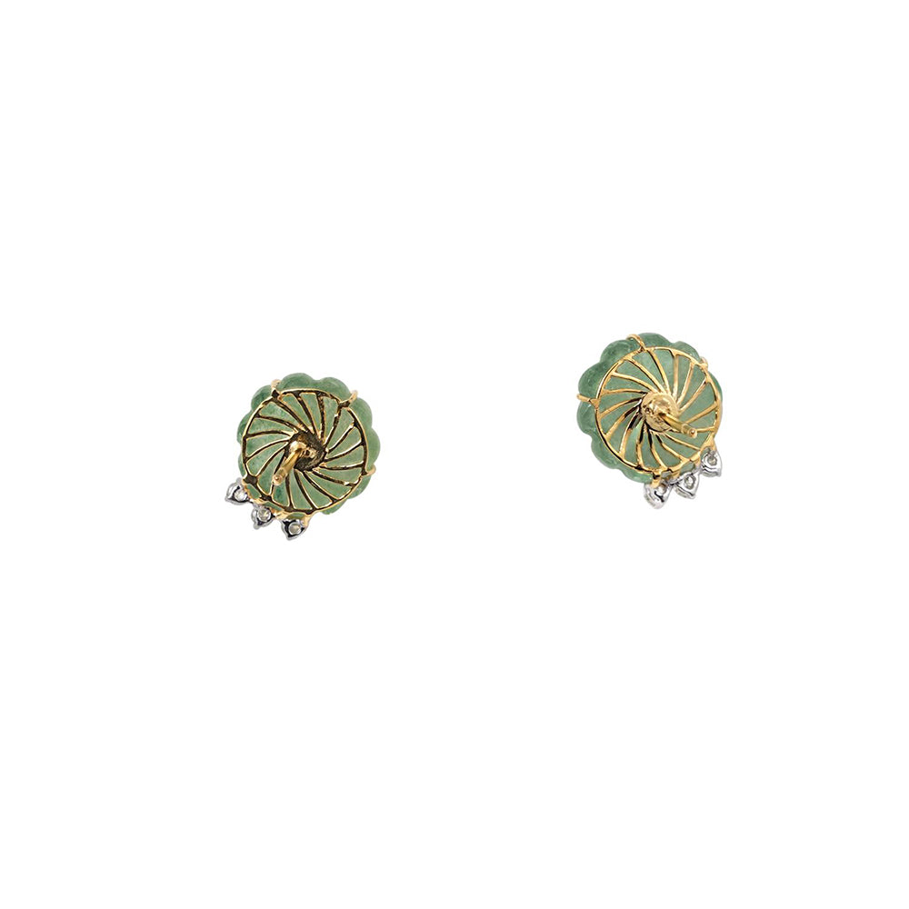 La marque-M Green Melon Dimond Earrings