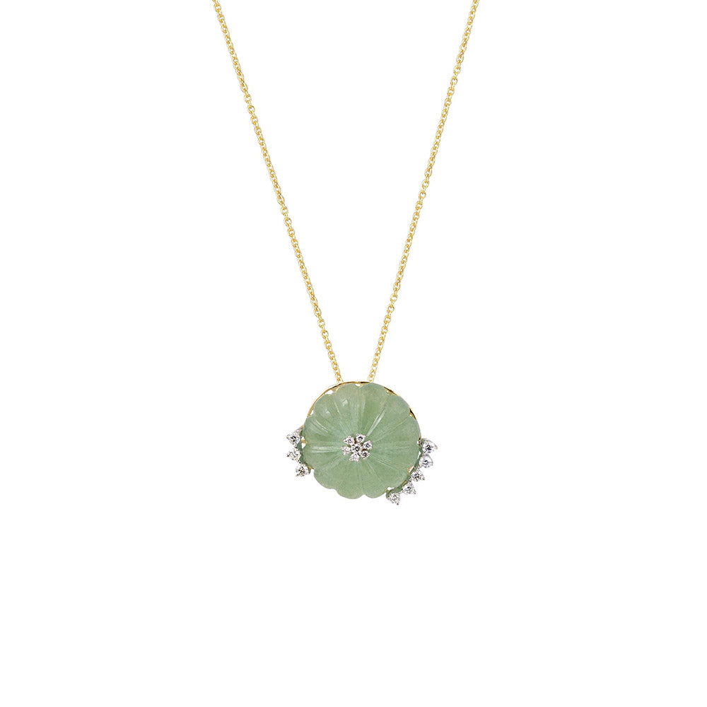 La marque-M Green Melon Diamond Necklace