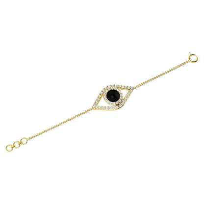 La marque-M Black Evil Eye Diamond Bracelet