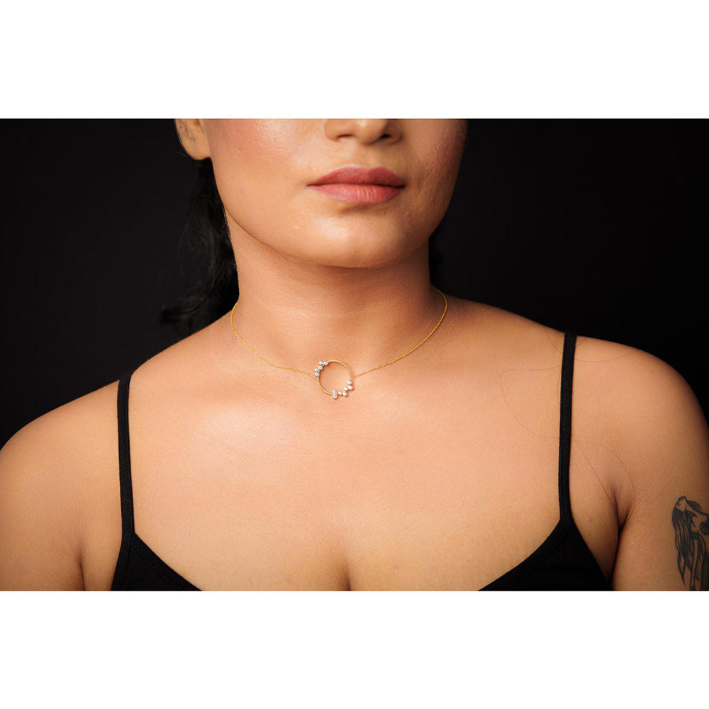La marque-M White Bouquet Of Diamond Necklace