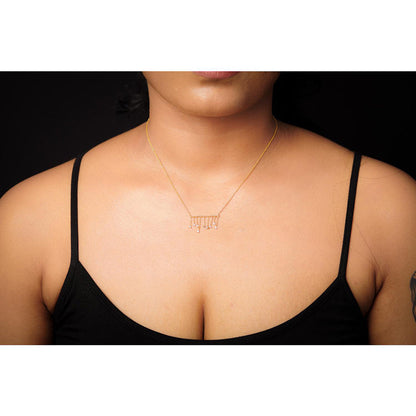 La marque-M White Dancing Diamond Necklace