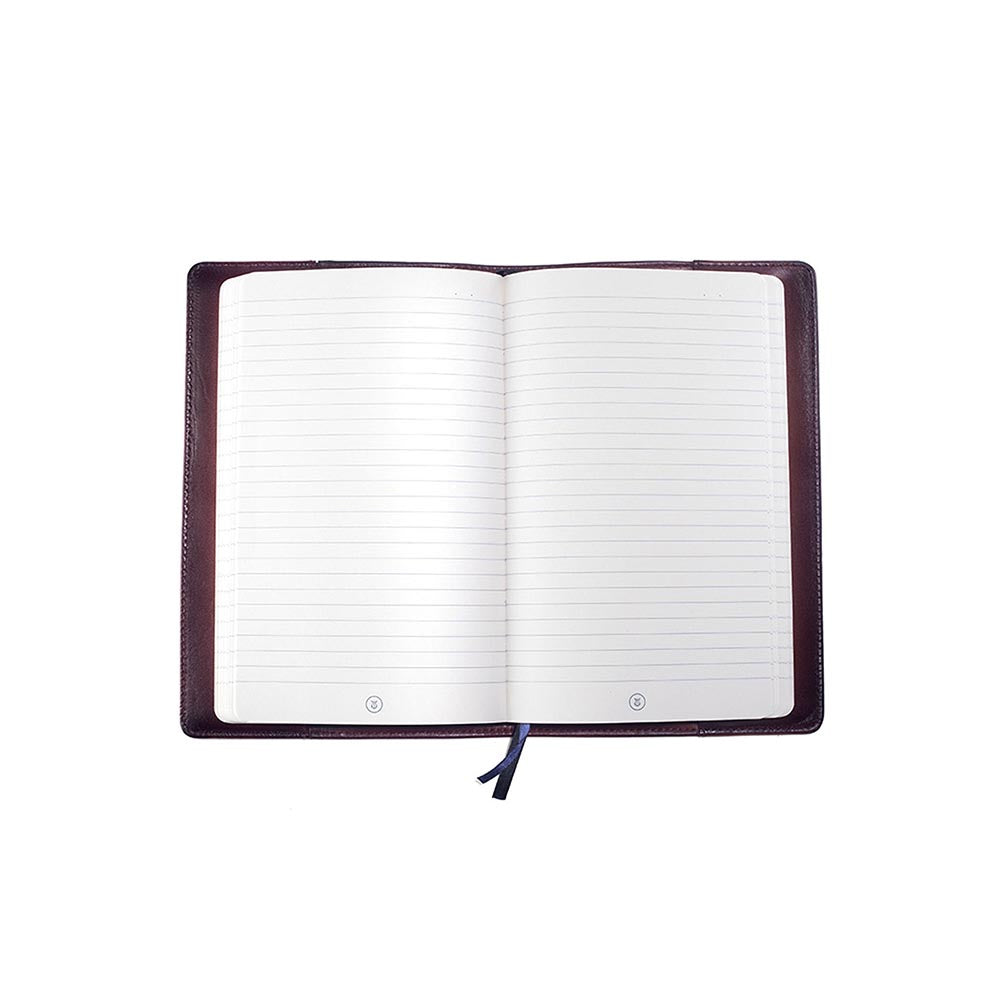 Lapis Bard A5-Size Leather Notebook Jacket - Cognac