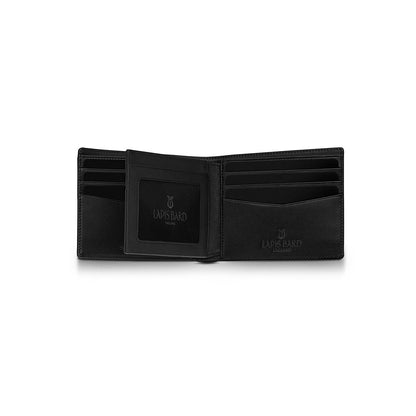 Lapis Bard Mayfair Bifold Centre Addition Wallet - Black