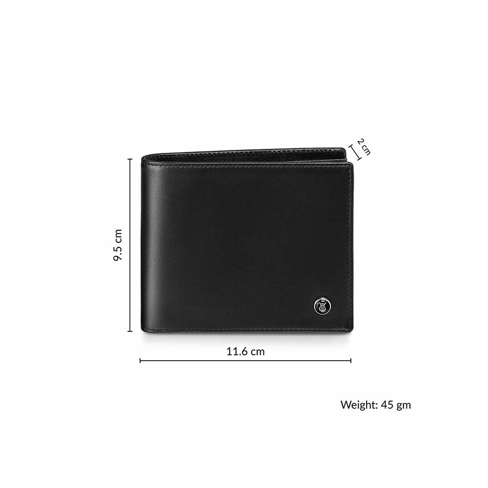 Lapis Bard Mayfair Bifold Centre Addition Wallet - Black