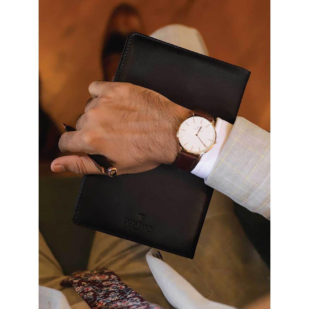 Lapis Bard Mayfair A5-Size Leather Notebook and Black Jacket