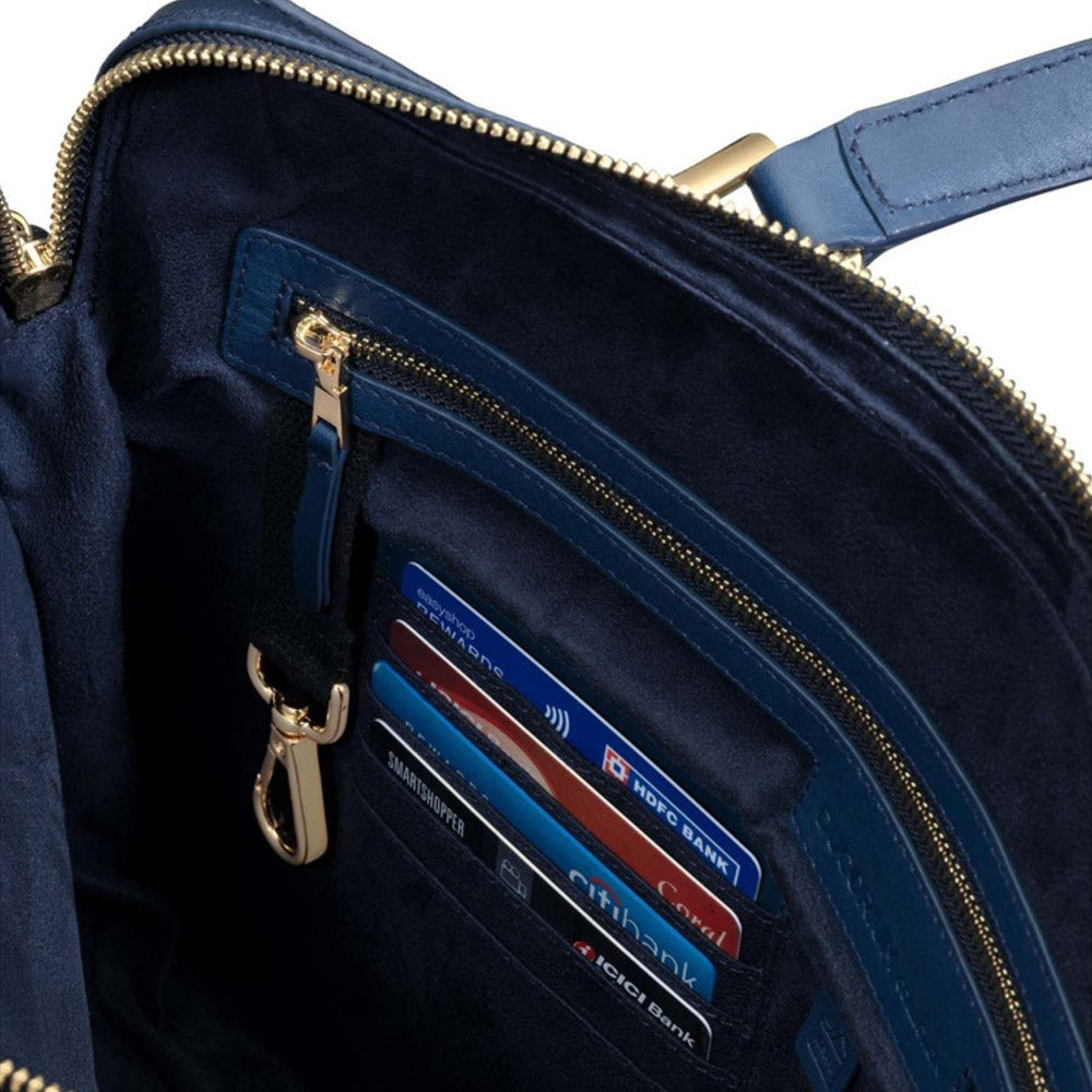 Lapis Bard Ducorium Chester Slim 14Inch Laptop Business Bag - Blue