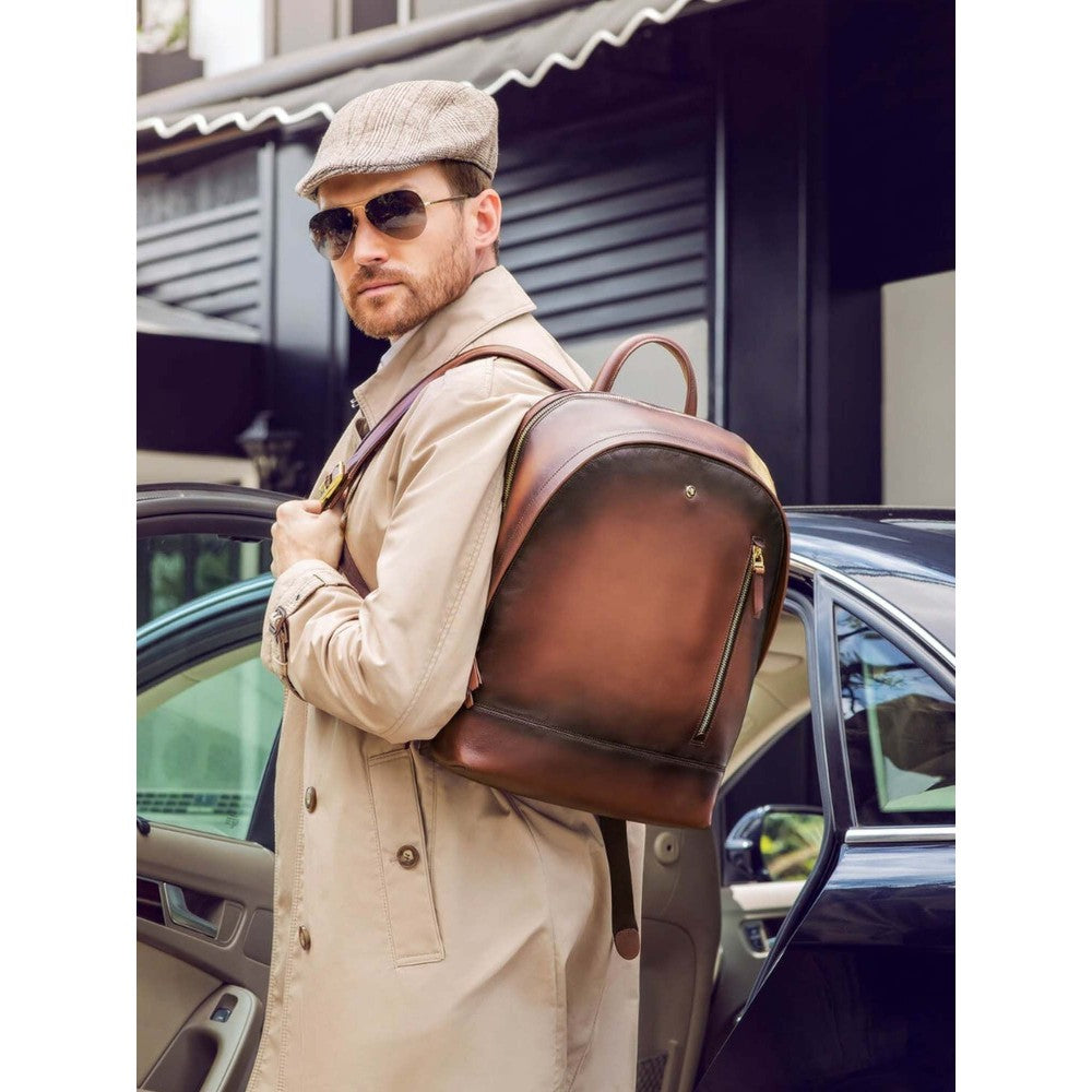 Lapis Bard Ducorium Hampton 14Inch Laptop Backpack Bag - Brown