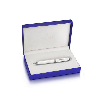 Lapis Bard Contemporary Ballpoint Pen - Pearl With Chrome Trim