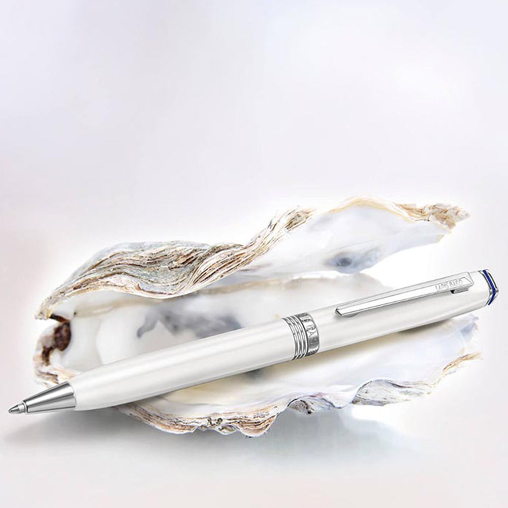 Lapis Bard Contemporary Ballpoint Pen - Pearl With Chrome Trim