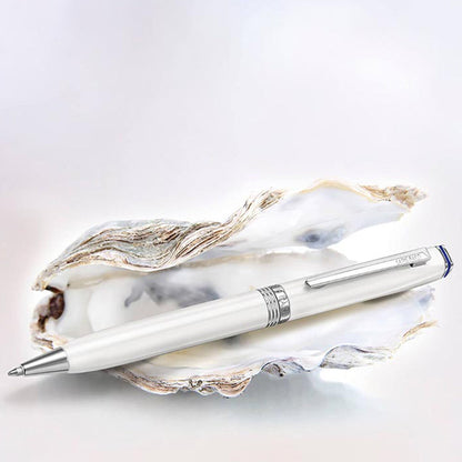 Lapis Bard Contemporary Ballpoint Pen - Pearl With Chrome Trim