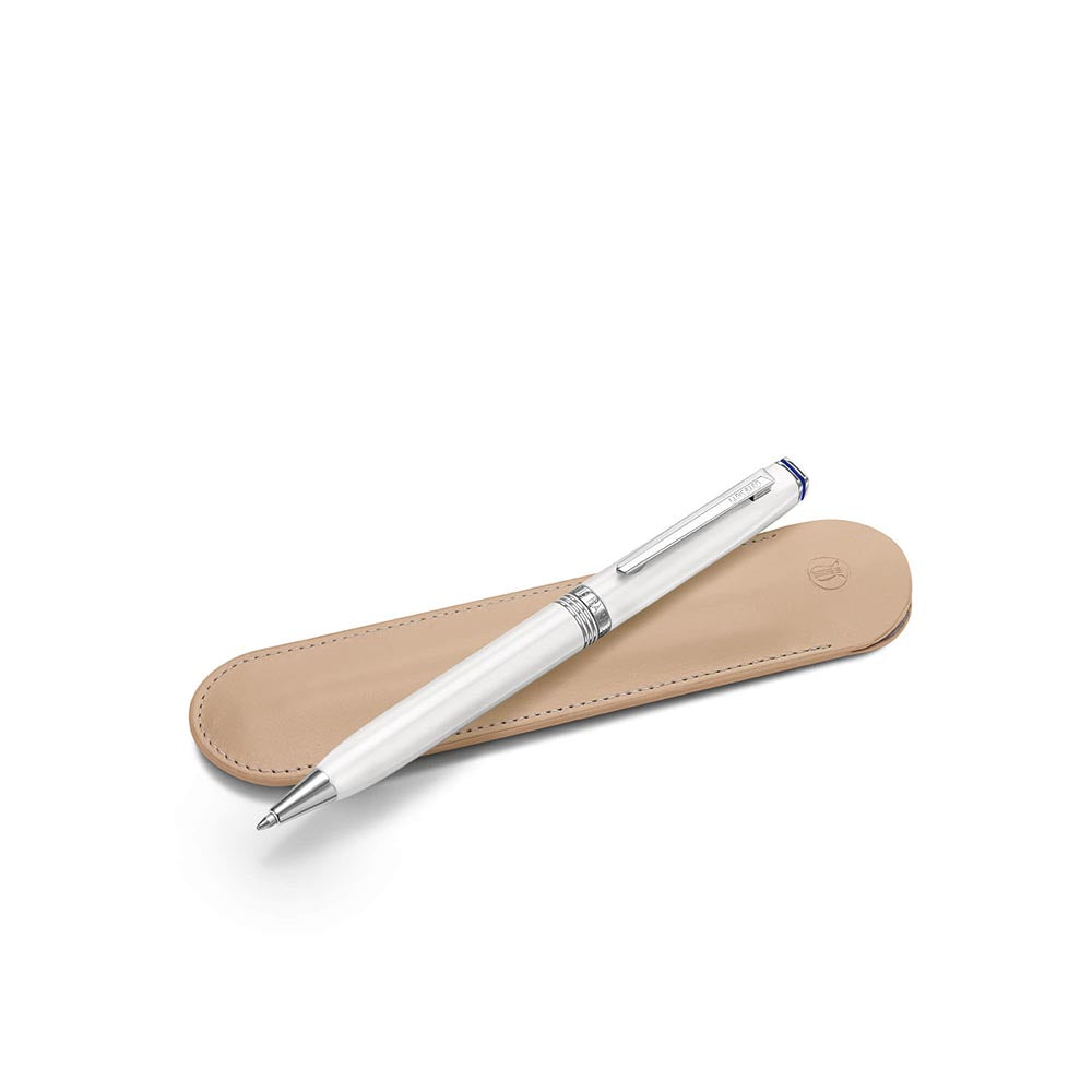 Lapis Bard Contemporary Ballpoint Pen - Pearl With Chrome Trim