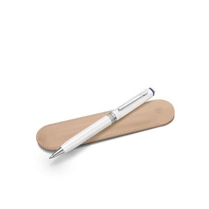 Lapis Bard Contemporary Ballpoint Pen - Pearl With Chrome Trim