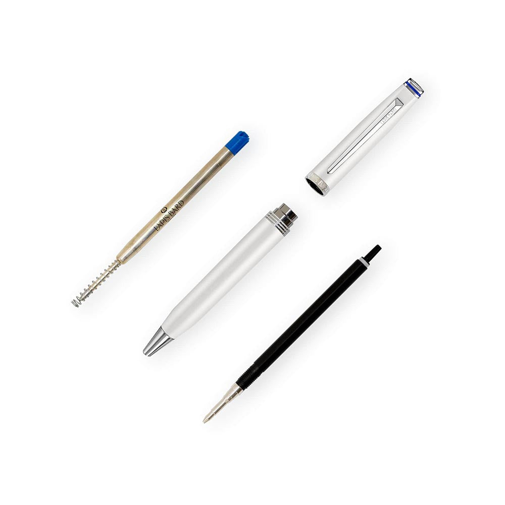 Lapis Bard Contemporary Ballpoint Pen - Pearl With Chrome Trim
