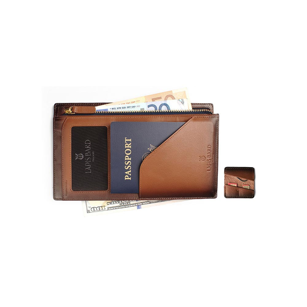 Lapis Bard Ducorium Travel Wallet - Brown