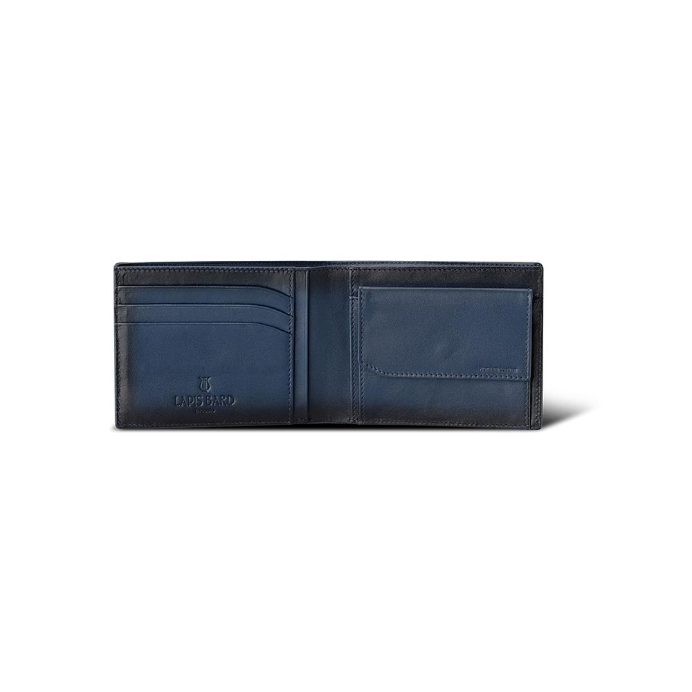 Lapis Bard Ducorium Bi-Fold Wallet With Coin Pocket - Blue