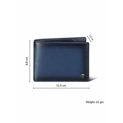 Lapis Bard Ducorium Bi-Fold Wallet With Coin Pocket - Blue