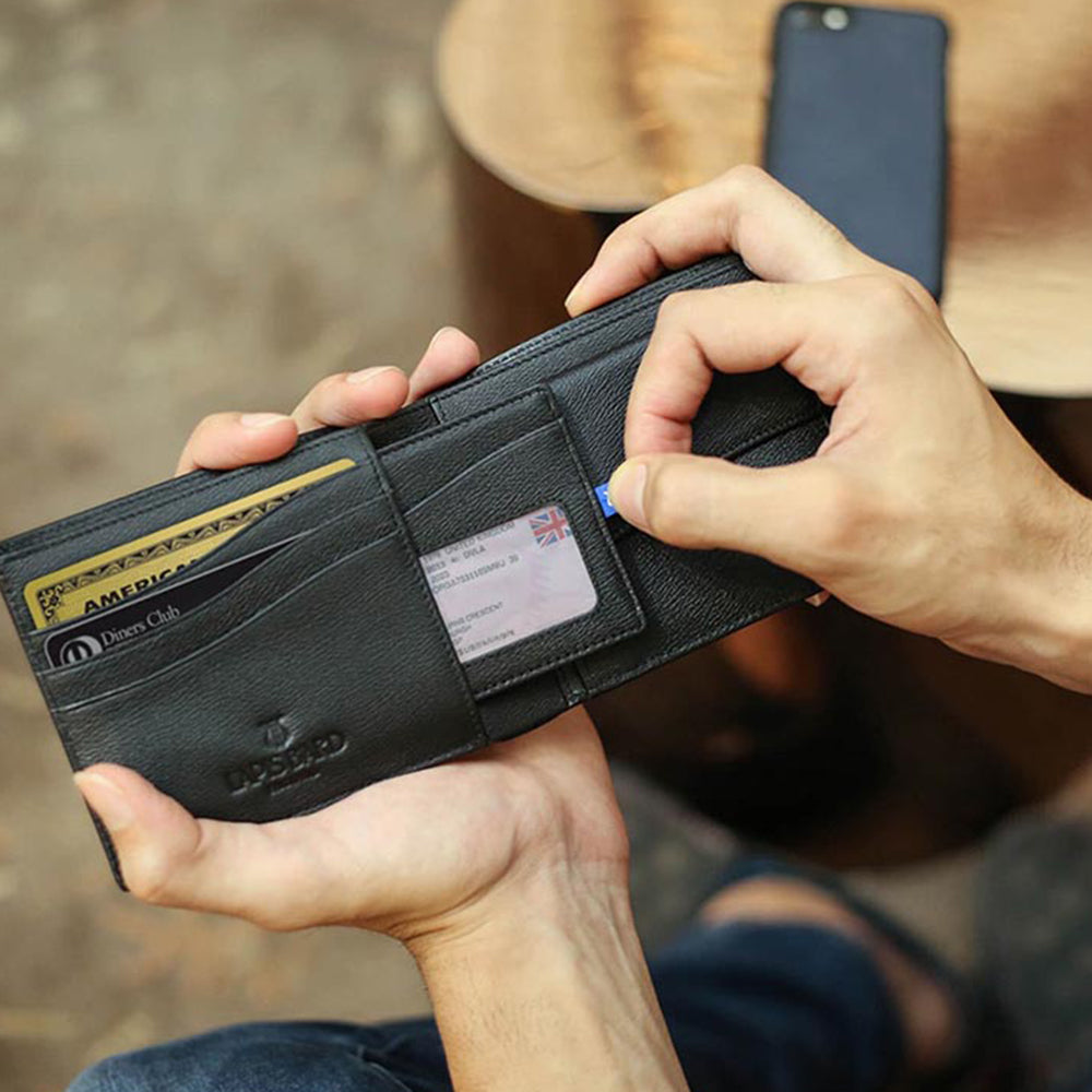 Lapis Bard Belgravia Centre Addition Wallet - Black