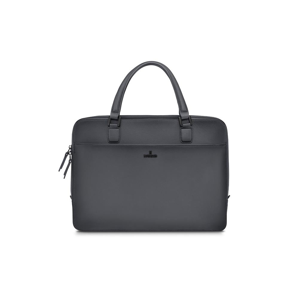 Lapis Bard Ducorium Leather Spencer 14-inch Laptop Briefcase Graphite