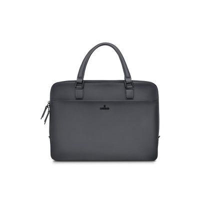Lapis Bard Ducorium Leather Spencer 14-inch Laptop Briefcase Graphite