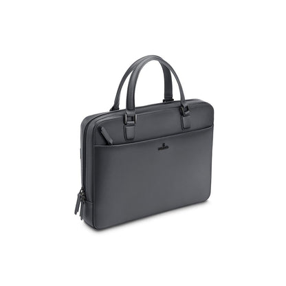 Lapis Bard Ducorium Leather Spencer 14-inch Laptop Briefcase Graphite