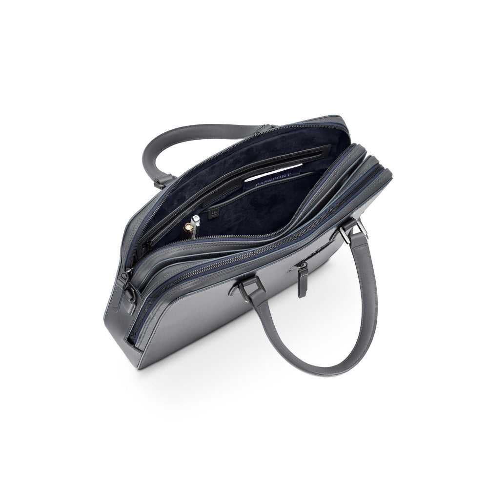Lapis Bard Ducorium Leather Chester 14-inch Laptop Business Bag Graphite