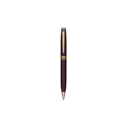 Lapis Bard Contemporary Bordeaux Ballpoint Pen - Gold Trims